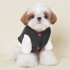 Double-Sided Wear Plaid Cotton Dog Vest Warm Reversible Sleeveless Pet <b>Clothes</b> for Winter - Product Image 5