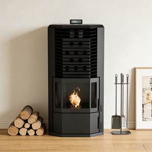 Poêle à granulés décoratif de luxe haut de gamme, chauffage <span class=keywords><strong>silencieux</strong></span>, nouveau design, autoportant, en vente dans le monde entier - Product Image 3