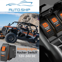 Interrupteur à bascule pour feux de route 12V 24V DC, interrupteur à bascule marche-arrêt marin 5 broches pour camion, camping-car, VTT, UTV, Polaris, Can-Am, Defender, bateau, voiture