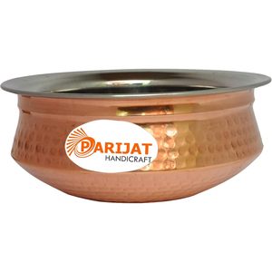หัตถกรรม parijat แพ็ค1ชิ้น6นิ้วสแตนเลสสตีลทองแดงทุบผักแกงเครื่องใช้บนโต๊ะอาหารชุดชามเสิร์ฟ - Product Image 5
