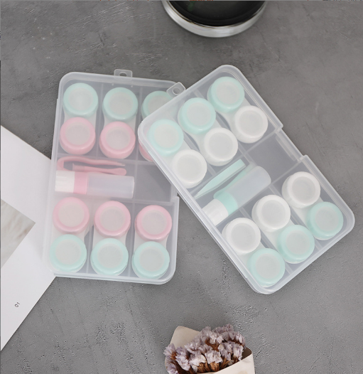 6 пар в партии; Чехлы для контактных линз Путешествия контактные линзы коробка портативный Стеллаж для контактных линз замачивания чехол для хранения контейнеров