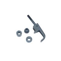 Loquet à action de serrage en alliage de zinc de haute qualité, serrure cylindrique à compression robuste, type à tirer, noir, entraxe de 50 mm, 1 clé
