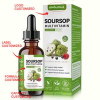 Gouttes liquides naturelles de corossol (Graviola) aux herbes 60ml avec Vitamine C pour le bien-être quotidien – Fabrication OEM ODM