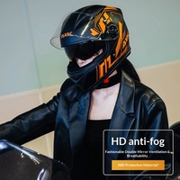 Casque de moto intégral certifié DOT, léger, en ABS, avec doublure amovible et lavable, unisexe, OEM ODM, logo personnalisé