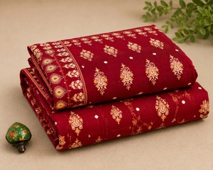 Red Floral Cotton Bedsheet King Size Bed Sheet Set Soft Cotton Bedding <b>Flat</b> Sheet with 2 <b>Pillow</b> Covers Bedroom Decor - Product Image 2
