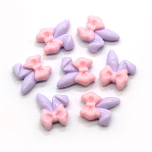 Oreja de conejo Kawaii arco resina Flatback cabujones para arte de uñas, adorno Scrapbooking DIY Decoración - Product Image 6
