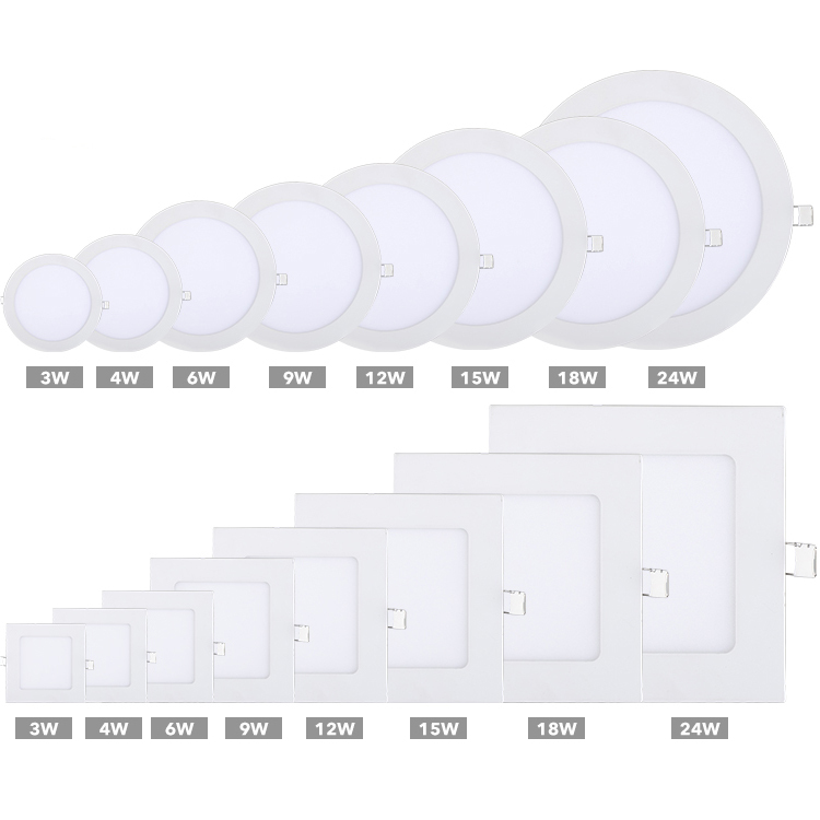 High Lumen Commercial Round Square Panel