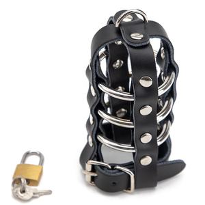 Cage <span class=keywords><strong>de</strong></span> chasteté réglable en alliage pour homme - Verrou <span class=keywords><strong>de</strong></span> pénis SM pour jeu <span class=keywords><strong>de</strong></span> retenue et contrainte pénienne - Product Image 6