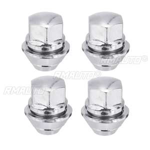 4 écrous de roue de remplacement M12x1.5 en alliage 19MM pour FORD C-MAX CORTINA FOCUS CHROME - Product Image 1