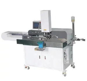 Fully Automatic Cable Piercing Crimping Machine Cable Wire Cutting Stripping One Side Twisting Tinning Another Side Crimping