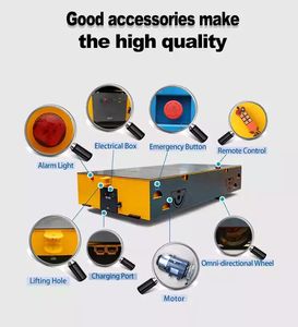 PLATAFORMA ELÉCTRICA motorizada que funciona con batería, sin pista, línea de producción, palanquilla, carro de transferencia de molde - Product Image 4