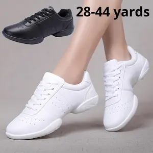 Zapatos de Baile y Animación para <span class=keywords><strong>Mujer</strong></span>, Transpirables, Impermeables, Ligeros, con Cierre de Cordones, Blancos y Negros, para Entrenamiento en el Campus - Product Image 1