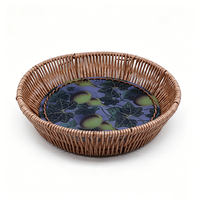 Panier de rangement polyvalent en rotin PP tressé à la main, écologique et moderne, design étanche pour table basse et maison