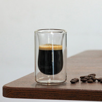 Ensemble de verres à thé isolés tasse transparente tasses à expresso verres à boire à double paroi tasse à gobelet thermique pour cafetière turque