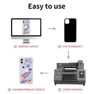 Factory Supply Phone Case A3 UV Printer Wholesale Inkjet Printers Cylinder Bottle Logo Printing Machine UV Flatbed Printer
