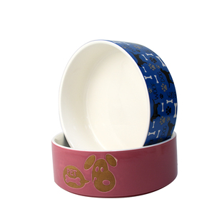 Fábrica nova venda direta personalizada Alta qualidade Elegante <span class=keywords><strong>Pet</strong></span> alimentação rega decalques cerâmica <span class=keywords><strong>pet</strong></span> tigela - Product Image 1