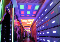 Lampu dinding Panel datar LED 36W 30*30 Cmultra lampu Panel langit-langit Led 600*600 lampu dapat diredupkan RGBW CCT