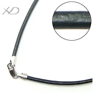 XD MF012รอบ1.5มม.หนังขายส่ง925เงินสเตอร์ลิงกุ้งก้ามกราม Clasp เดี่ยว Strand เชือกหนัง925เงินสเตอร์ลิง