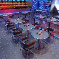 Meubles de bar Station de DJ Station de disque acrylique LED Light Up Casino Table à thé Salle de bal Karaoké Bar Meubles