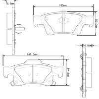 Keramik-Bremsbeläge vorne und hinten D1498 kompatibel 11-20 für Dodge Durango Jeep Grand Cherokee H03 für Chrysler Modelle