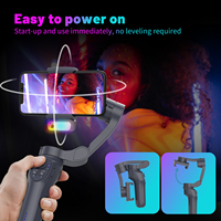 Module de contrôle des gestes de traqueur RGB AI Stabilisateur de cardan pliable 3 axes L7Cpro Plus pour Smartphones,Support Adroïde et IOS