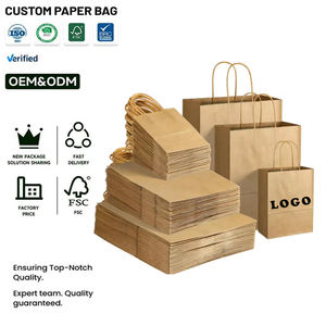 حقيبة ورقية بحجم A3 <span class=keywords><strong>A4</strong></span> A5 مخصصة للحفلات والتسوق والهدايا فارغة مع مقابض - Product Image 1