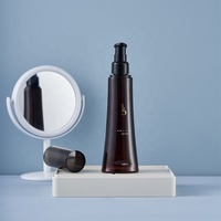 Forme Unique bouteille de pompe de pulvérisation de Lotion PETG en plastique de haute qualité avec capuchon incliné emballage cosmétique mince
