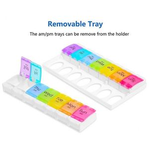 กล่องใส่ยา 7 วัน 14 ช่อง สำหรับจัดเก็บยาประจำสัปดาห์ - Product Image 2