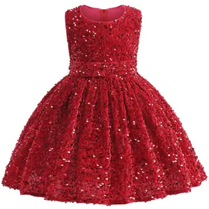 Schöne 6 Jahre Kleinkinder Geburtstag Blumen Prinzessin Baby Kleid Designs Weihnachts kleider für Mädchen Abendkleid