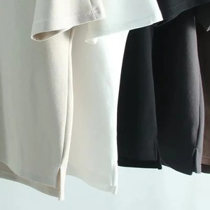 Ensemble deux pièces décontracté d'été pour homme : T-shirts courts et shorts en maille avec motifs unis assortis, 100 % coton respirant - Product Image 3