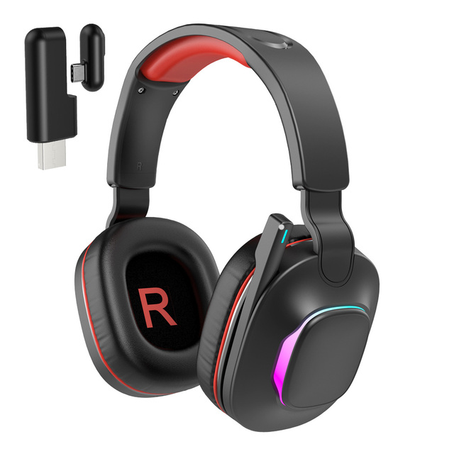 2.4Ghz and Bluetooth Dual Mode Rgb Headphones Wireless Gaming Headset With 2.4G Usb Dongle