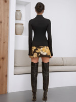 Pull décontracté rétro pour femme à manches longues, col roulé à épaules dénudées, pour l'hiver, méthode de tissage tricotée