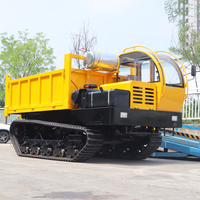 Chinesischer 8-Tonnen-12-Tonnen-Kettenkipper mit Hubfunktion, Gummiketten, Dieselmotor, Multifunktionaler Mini-Raupenkipper