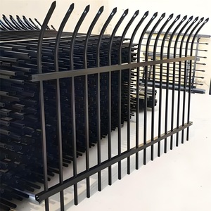 Clôture en acier palissade clôture tubulaire à dessus incurvé clôture en palissade ronde - Product Image 2