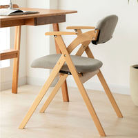 Chaise de bureau avec accoudoir en bois massif design moderne et portable mobilier de restaurant simple pliable pour la maison hôtels confortables avec dossier
