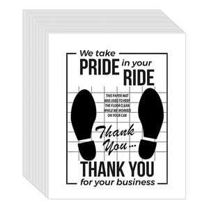 Phổ thảm xe đẹp rửa sàn mat chống trượt Cảm ơn bạn tùy chỉnh thiết kế in ấn giấy kraft trắng dùng một lần chân Pad giấy - Product Image 6