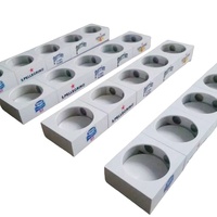 Boîtes en plexi blanches de taille personnalisée modernes bouteilles de boisson en acrylique de 3mm d'épaisseur avec base magnétique pour l'affichage en magasin organiser le stockage