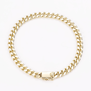 14K настоящий позолоченный браслет pulsera hombre, массивные звенья с алмазной огранкой, рок-браслет, кубинский браслет для мужчин в стиле Майами хип-хоп - Product Image 4