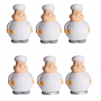 Balle anti-stress personnalisée en forme de chef, avec logo imprimé, en PU, jouet anti-mousse, jouet souple pour soulager le stress