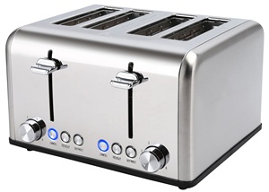 Appareil électroménager <span class=keywords><strong>Grille</strong></span>-<span class=keywords><strong>pain</strong></span> 4 tranches avec fente extra <span class=keywords><strong>large</strong></span> <span class=keywords><strong>Grille</strong></span>-<span class=keywords><strong>pain</strong></span> compact en acier inoxydable <span class=keywords><strong>Grille</strong></span>-<span class=keywords><strong>pain</strong></span> vertical pour petits pains - Product Image 4