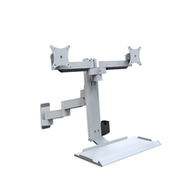Support mural pour double moniteur Meisonic T9-MA00KB-HSP-1, robuste, industriel, VESA 75*75/100*100mm, en alliage d'aluminium