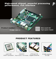 Nouvel arrivage IIT h61 support LGA1155 I3 I5 I7 processeurs mini itx carte mère industrielle