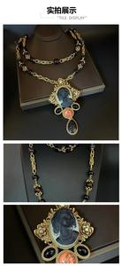 Perhiasan perak murni 925 liontin batu permata tulang hitam antik dengan lapisan Rhodium dan pengaturan Bezel - Product Image 2