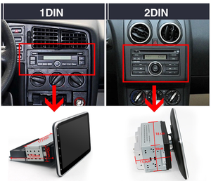 Autoradio multimédia Android 9/10 pouces 1 DIN simple, avec GPS et écran tactile rotatif à 360 degrés, lecteur stéréo 2 DIN double - Product Image 5