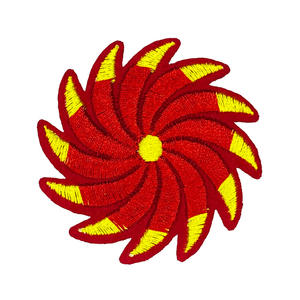 Venta de fábrica MOQ bajo 5,3 cm hierro en colorido sol flor molino de viento parche para ropa gato parches - Product Image 3