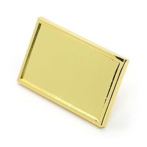 Plaques vierges carrées dorées pour badges, avec épingle de sécurité, en métal, conditionnées en sac OPP, personnalisables, plaquées or, pour la personnalisation de barres de lingot, global - Product Image 5