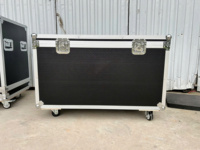 Flight case robuste pour instruments de musique avec 4 roues et grandes poignées, boîte de rangement en contreplaqué robuste pour table de mixage et équipement audio
