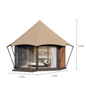 Luxury Canvas Glamping <b>Tents</b> With Bathroom Waterproof Design for Family Resorts Hotels and Rainforest Outdoor Use H23 Our Produc - Product Image 4
