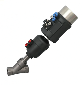 Vanne à siège angulaire à actionneur pneumatique COVNA, vanne à piston à double effet, vanne de régulation de débit pneumatique en acier inoxydable - Product Image 2