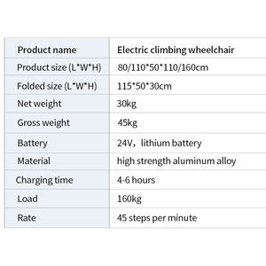 Silla de ruedas de escalada plegable eléctrica de aleación de aluminio ligera con batería de litio más vendida - Product Image 6